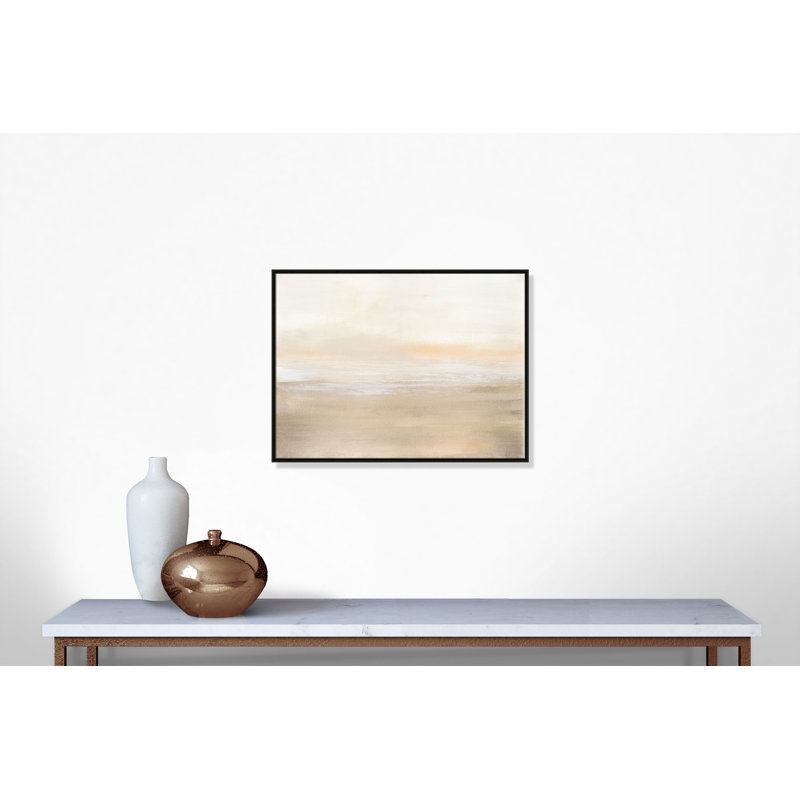 Willadeene Morning Calm - cadre flottant, peinture sur toile, Espresso, H 30 po x l 40 po x P 2 po