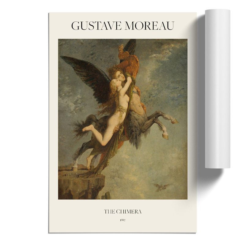 The Chimera Print by Gustave Moreau - Frameless Print, 42cm H x 30cm W x 0.1cm D