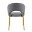 Chaises de salle à manger en cuir Morden Pu avec pieds en métal (ensemble de 2)-136535854