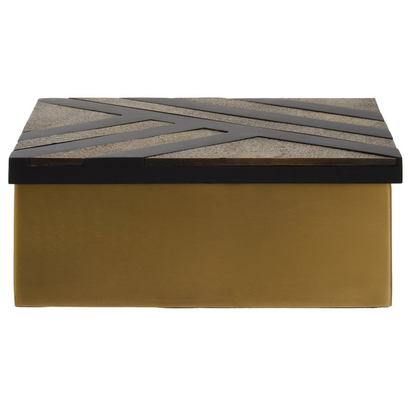 Amalan Wooden Decorative Box, 27cm H x 36cm W x 25cm D