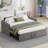 Velvet Daybed with Extended Pop Up Trundle-1126601966