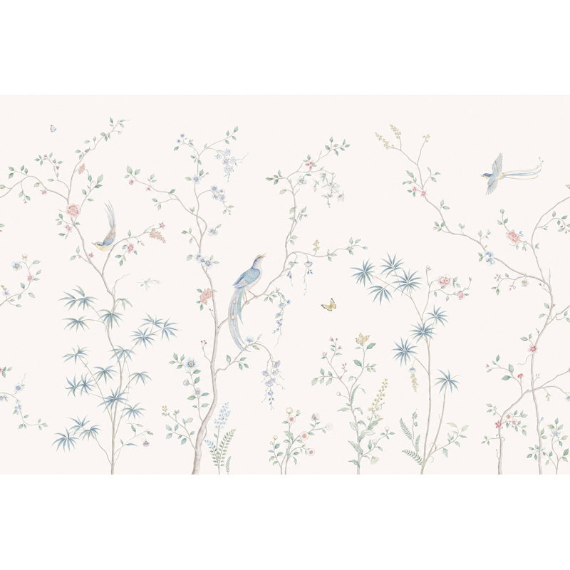 Papier peint amovible chinois Chinoiserie, 160 po x 108 po, Peler et coller