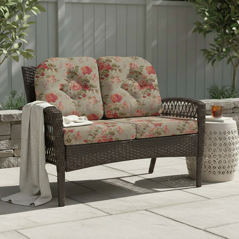 Coussin de remplacement pour causeuse d'extérieur Sunbrella, Marcella floral