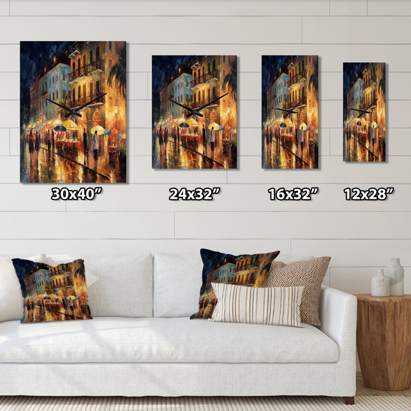 Irmelie - City Art Deco Very Large Wall Clocks, 32" H x 16" W x 1" D