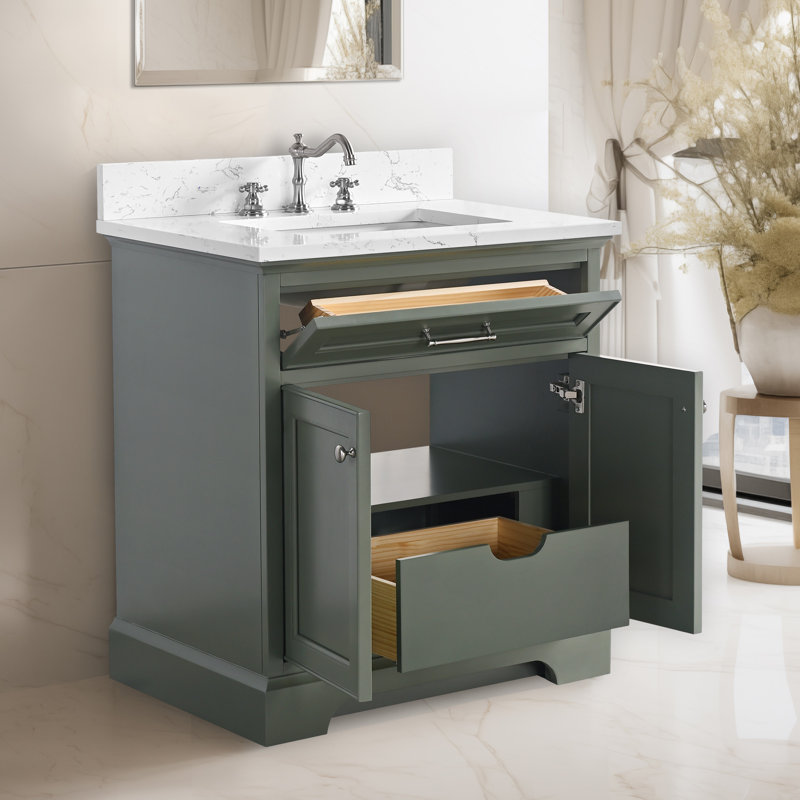 Aanayah 30" Single Bathroom Vanity Set, Vintage Green