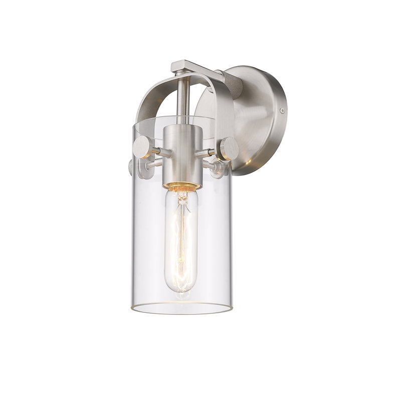 Applique murale 1 lumière 7 po Siglerville, Transparent, Nickel satiné