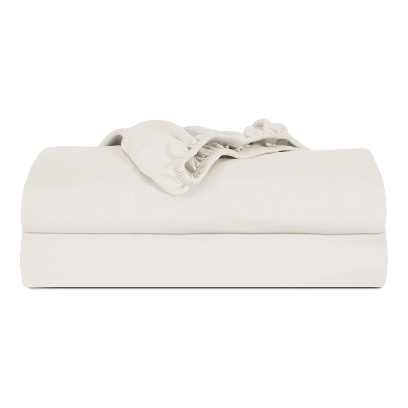 Ultra Soft 200 Thread Count Microfiber Fitted Sheet, Cream, Kingsize (5')