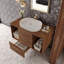 Meuble-lavabo flottant avec lavabo en céramique - Armoire de rangement murale compacte de 39,4 po pour salles de bain modernes