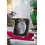 Cadre photo noir et or d'inspiration victorienne 8 po x 9 po, cadre en poudre de pierre traditionnelle et résine avec accent floral pour manteau de cheminée, table, bureau ou table de chevet 