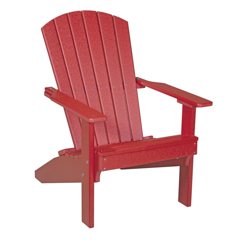 Chaise adirondack en plastique lakeside Kattamuri, Rouge