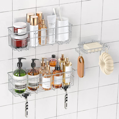 Myshayla Wall Stainless Steel Shower Caddy