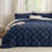 Bedsure Queen Size Comforter Set Mineral Blue, Boho Tufted Bed Set, Checkered Farmhouse Shabby Chic Bedding, 3 Pieces, 1 Plaid Geometric Comforter and 2 Pillow Shams-19842426-19842421