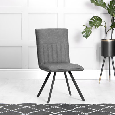 Manton Dining Chair Grey PU