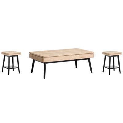 Table basse Clontarf avec 2 tablettes d'appoint
