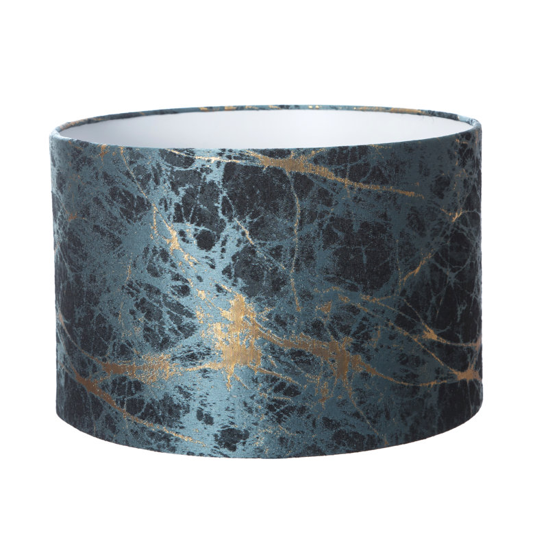 Polyester Drum Lamp Shade ( Screw On ), Teal, 20cm H x 30cm W x 30cm D