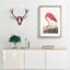Pink Flamingo by John Audubon - Picture Frame Painting Print on MDF-55584064-55584061