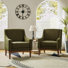 Fauteuil l 28,7 po Arshanti avec pieds en bois massif