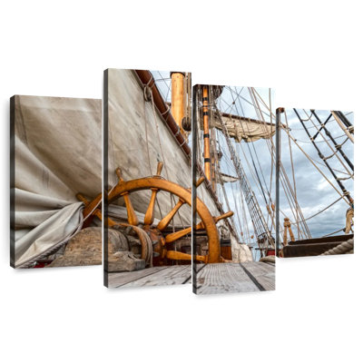 Ship Wheel And Deck