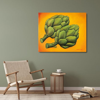 Red Barrel Studio® Rafuse, Will Gallery Wrapped Canvas Art Titled: Two Artichokes