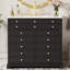 Ensemble de meuble-lavabo 36 po avec lavabo en céramique, armoire de rangement en bois massif, ensemble de meuble-lavabo autoportant avec 2 tiroirs et portes à fermeture douce, noir-148687647