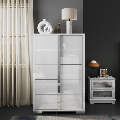 Commode verticale 5 tiroirs Dulane