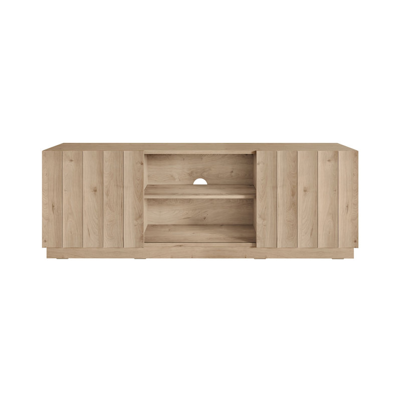 OVE Decors Albert 61" Modern Media Console in Light Oak