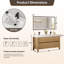 Meuble-lavabo double 60 po Abbie