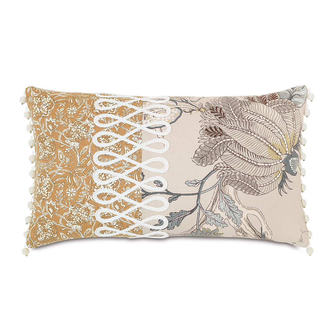 Edith Fellows Gimp Lumbar Pillow Cover & Insert Eastern Accents