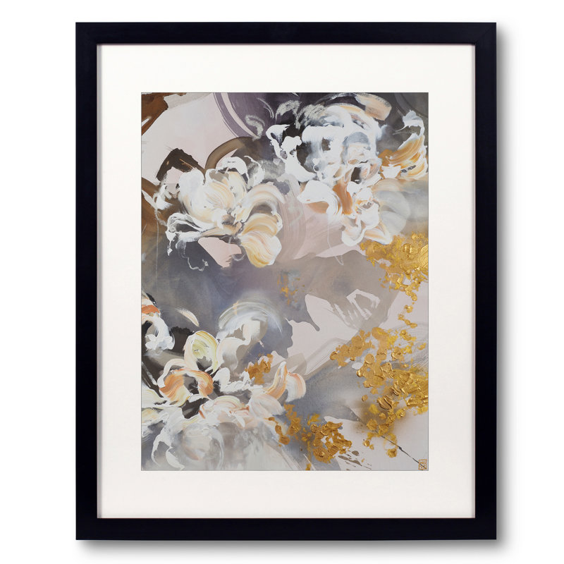 Déplier la lumière par Novi Lim, Papier avec cadre noir, 30" H x 24" W