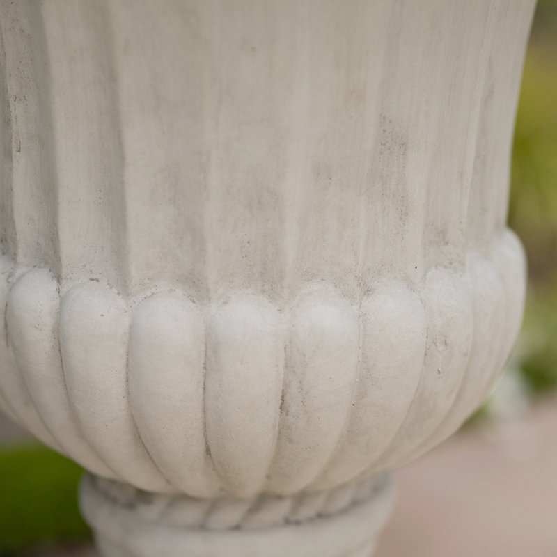 Pot à fleurs 26 po en blanc antique - pour l'oxyde de magnésium blanc intérieur et extérieur polyvalent, Blanc