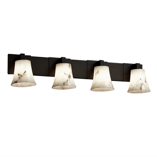 Éclairage pour meuble-lavabo 4 lumières Aleynah, Noir mat