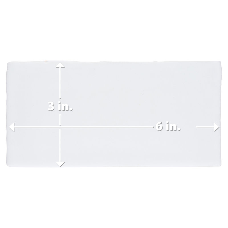 Castillo 3" X 6" Ceramic Subway Wall Tile, White