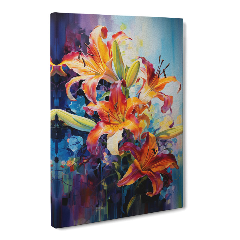 Lily Flower Action No.4 - No Frame Print, 50cm H x 35cm W x 3cm D