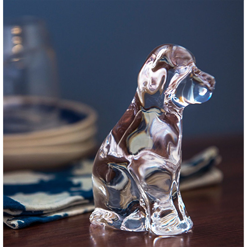 Handmade Glass Dog Figurine