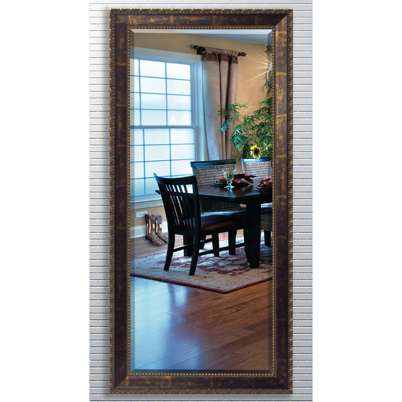 Angilique Solid Wood Frame Leaning Mirror, 66" H x 31" W