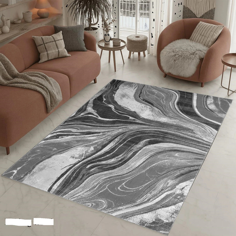 Abstract Area Rug, Rectangle 200 x 290 cm