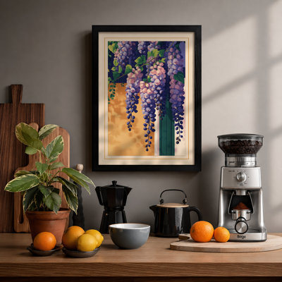 Wisteria in Terracotta Botanical - Framed Print