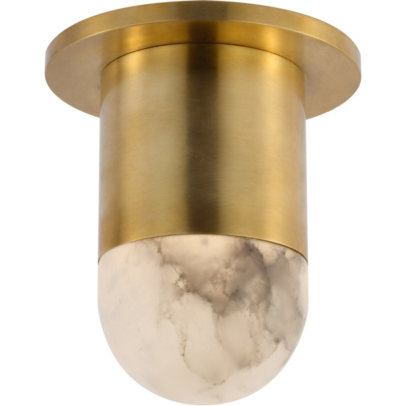 Kelly Wearstler Melange Mini Monopoint Flush Mount, Antique Burnished Brass