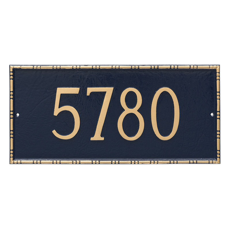Plaque d’adresse murale sur 1 ligne Lincoln, Gris / Argent