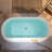 72'' x 35.375'' Freestanding Acrylic Double Ended Bathtub with Wide Rim,  - Available in Glossy White/Black, with 5 Finish Options for Trim-109946885-89730982