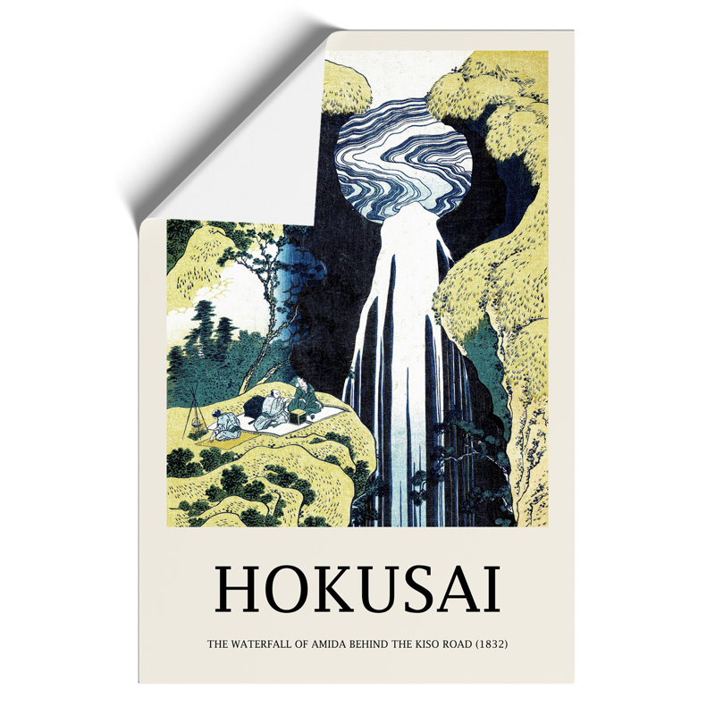 The Waterfall Of Amida Behind The Kiso Road by Katsushika Hokusai - No Frame Painting, 30cm H x 21cm Wx 0.1cm D