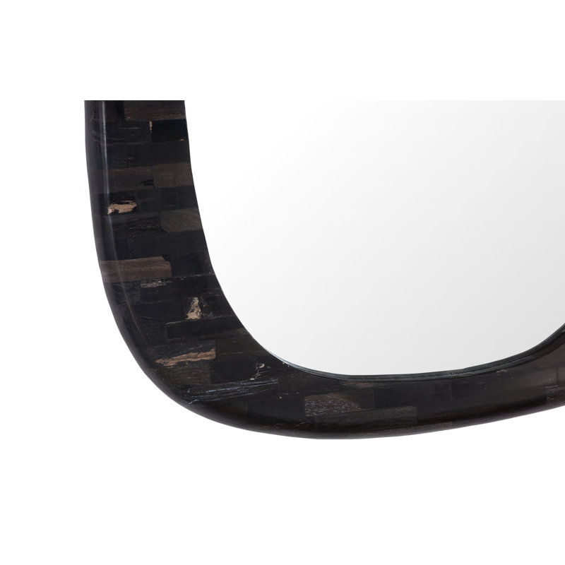 Miroir Morphic Petrified, arrondi, cadre noir