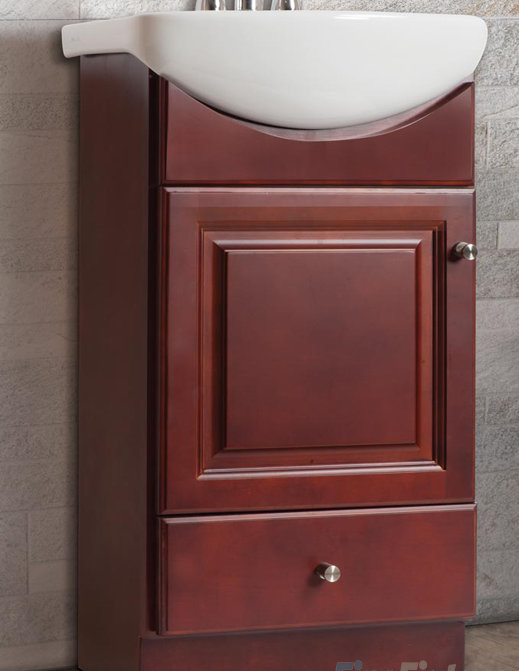Melstone 18" Single Bathroom Vanity Set, Dark Cherry