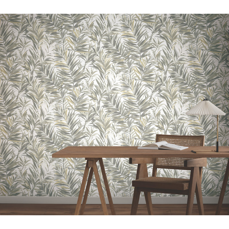 Papier peint Swaying Palms, Gris