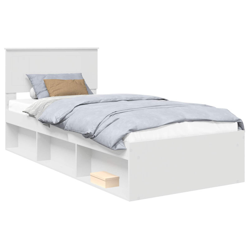 Solid Wood Bed, Single (3'), White