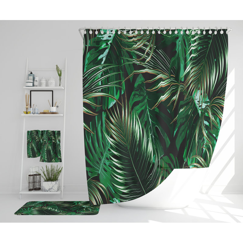 Niani Polyester Shower Curtain Set
