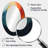 Teal Orange Op Art Rhythmic Illusion III - Modern Oval Wall Mirror-597588068