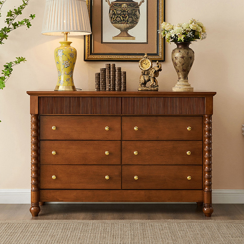 Armoire d'appoint en bois manufacturé cerisier foncé