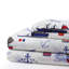 Ensemble de draps en coton imprimé à motif de bateau à voile pour enfant 4 pièces Marina-566023479-566023498