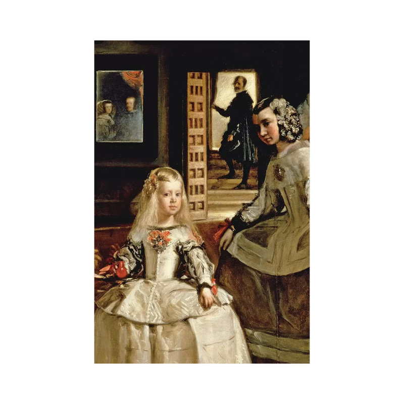 Las Meninas, Detail Of The Infanta Margarita And Her Maid, 1656 by Diego Rodriguez De Silva Y Velazquez - Wrapped Canvas Painting